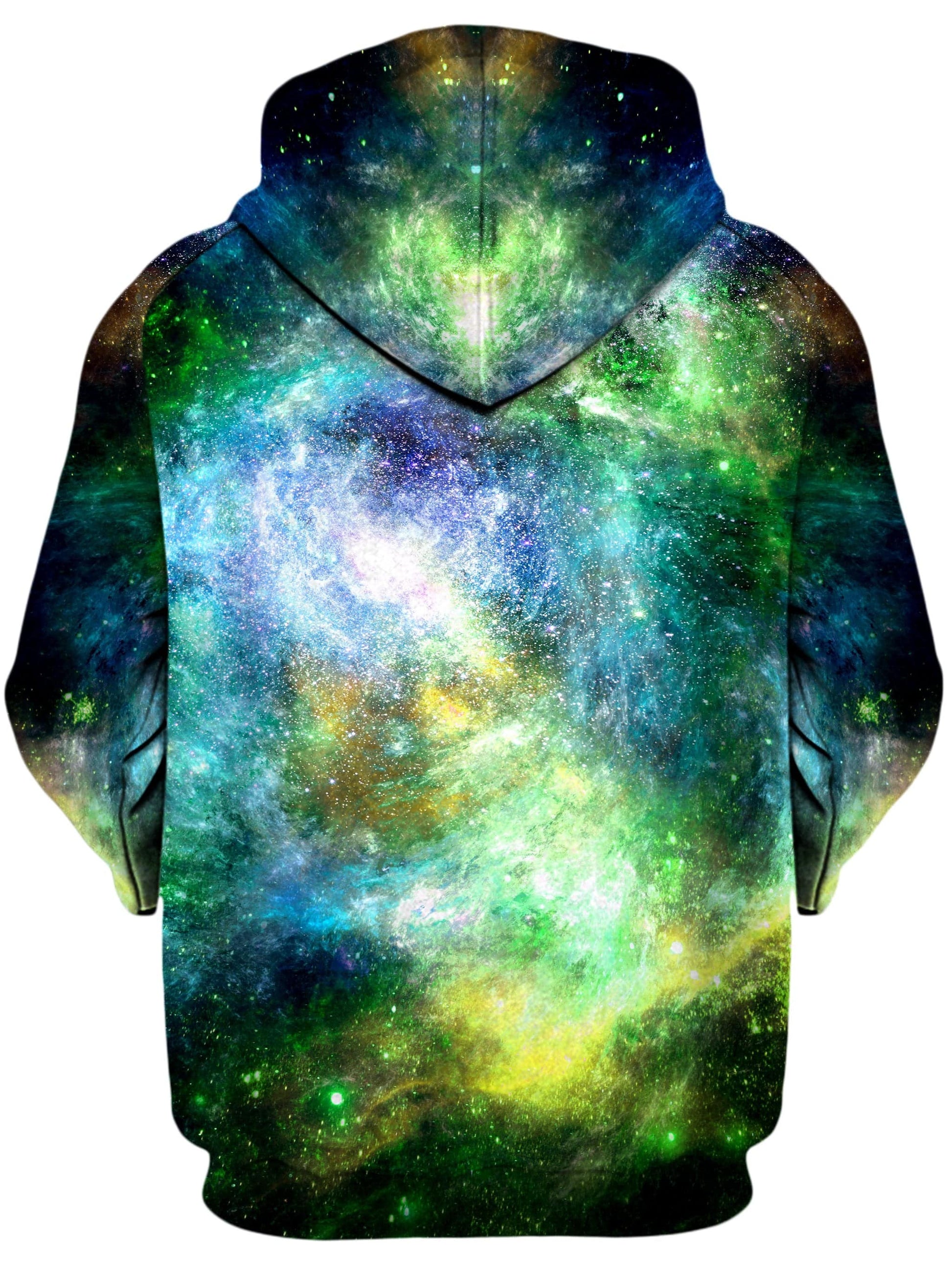Green Psychedelic Nebula Unisex Zip-Up Hoodie, Yantrart Design, | iEDM