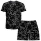Icosahedron Madness Black T-Shirt and Shorts Combo, Yantrart Design, | iEDM