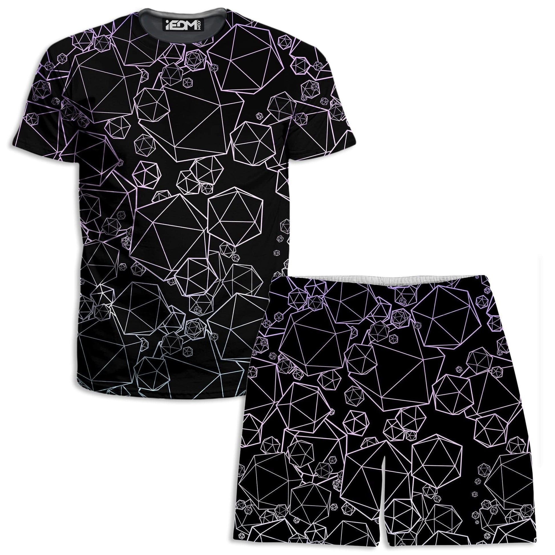 Icosahedron Madness Cold T-Shirt and Shorts Combo, Yantrart Design, | iEDM