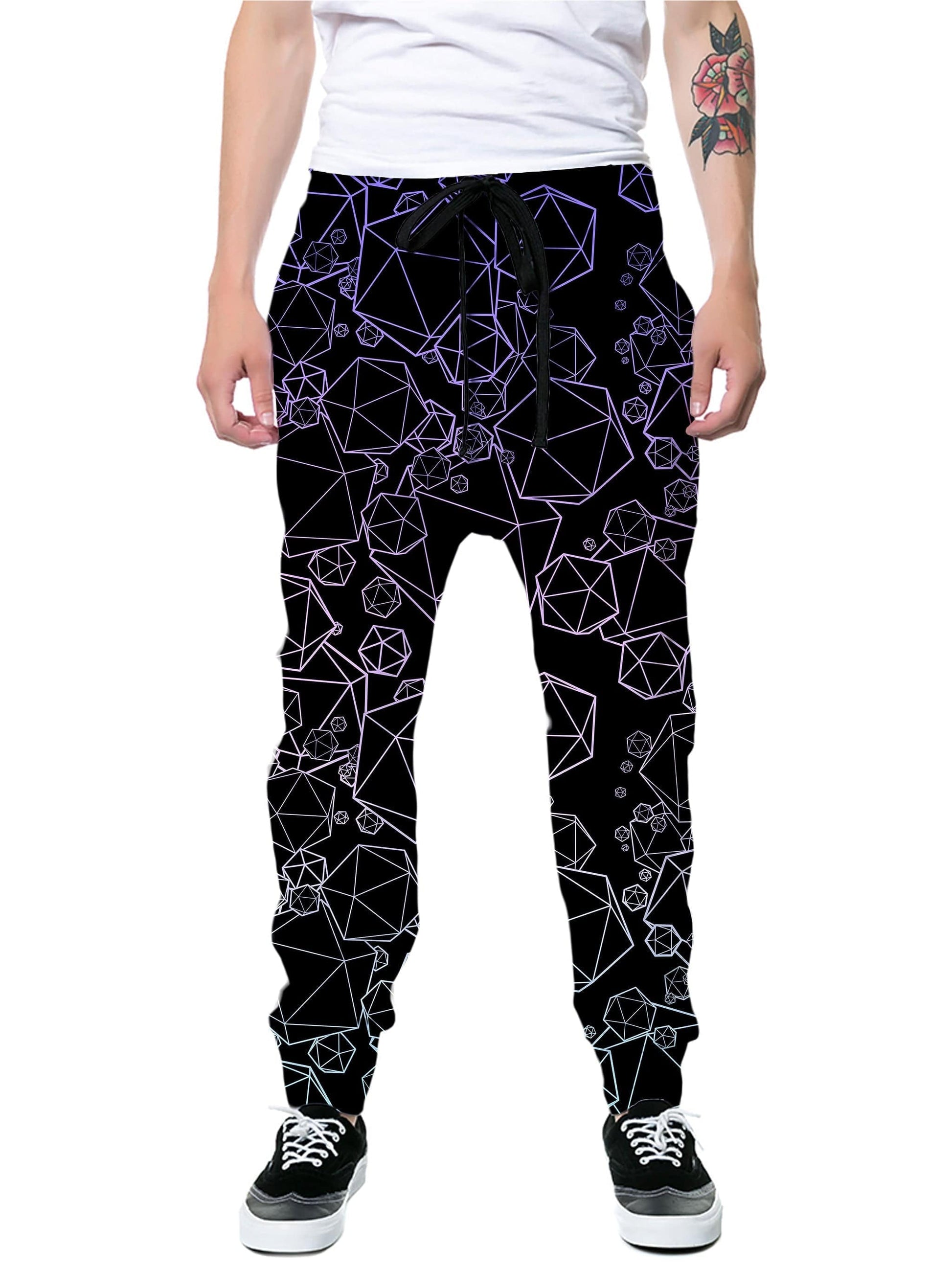 Icosahedron Madness Cold Zip-Up Hoodie and Joggers Combo, Yantrart Design, | iEDM