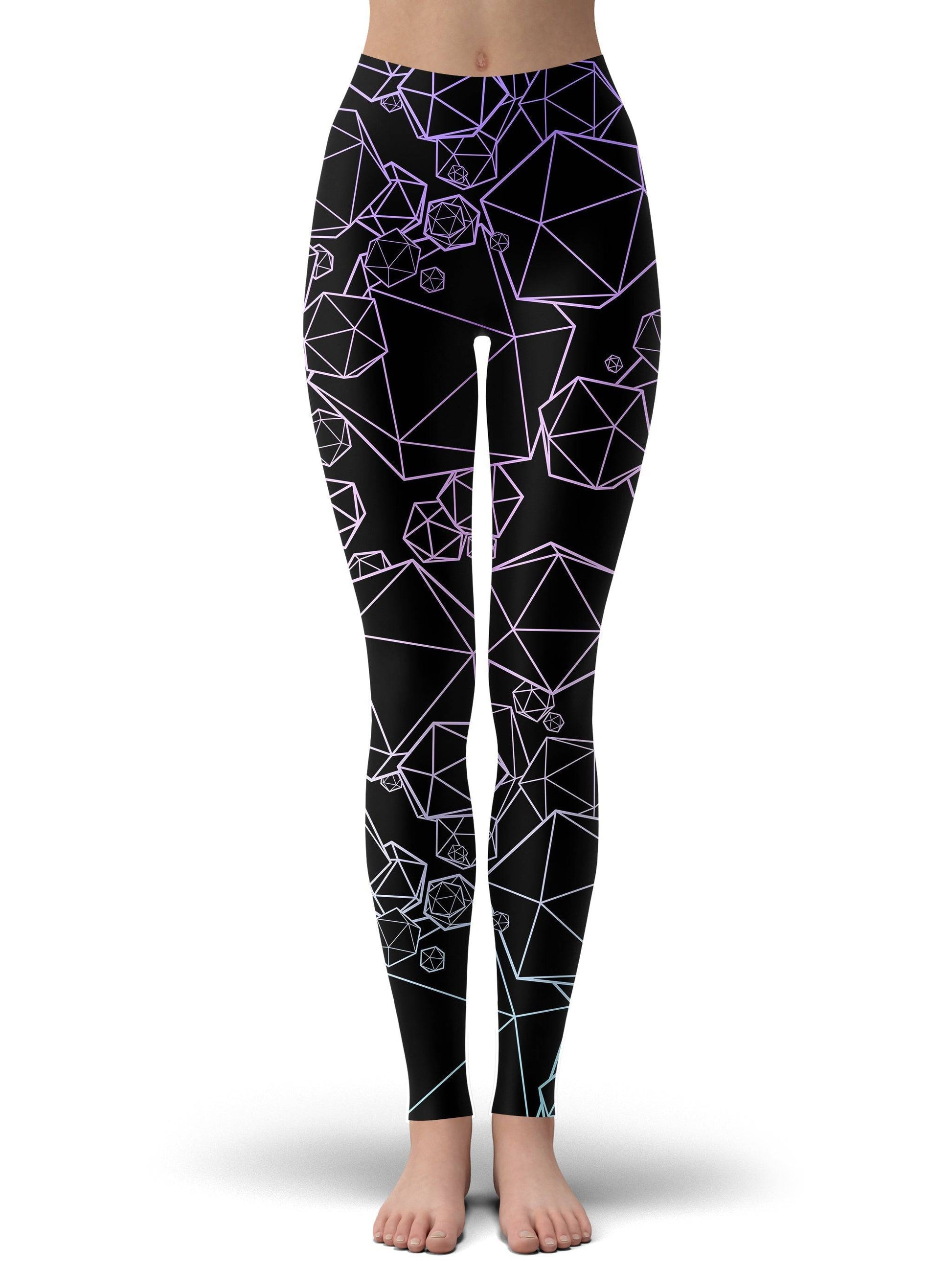 Icosahedron Madness Cold Zip-Up Hoodie and Leggings Combo, Yantrart Design, | iEDM