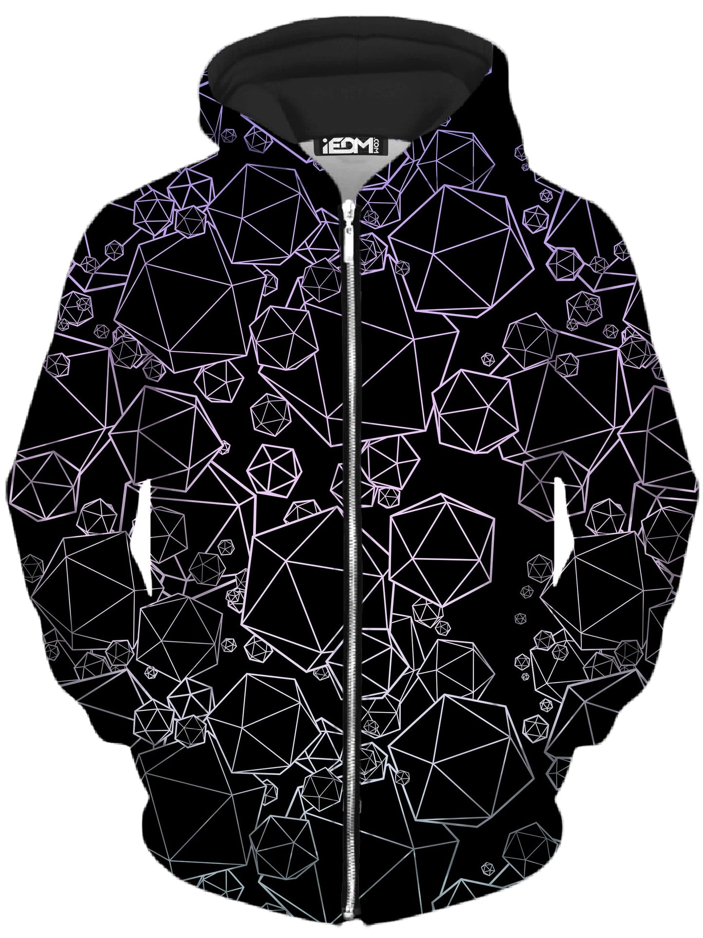 Icosahedron Madness Cold Zip-Up Hoodie and Leggings Combo, Yantrart Design, | iEDM