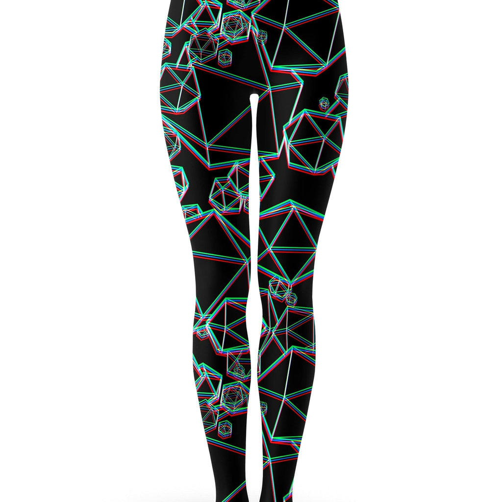 Icosahedron Madness Glitch Rave Bra and Leggings Combo, Yantrart Design, | iEDM