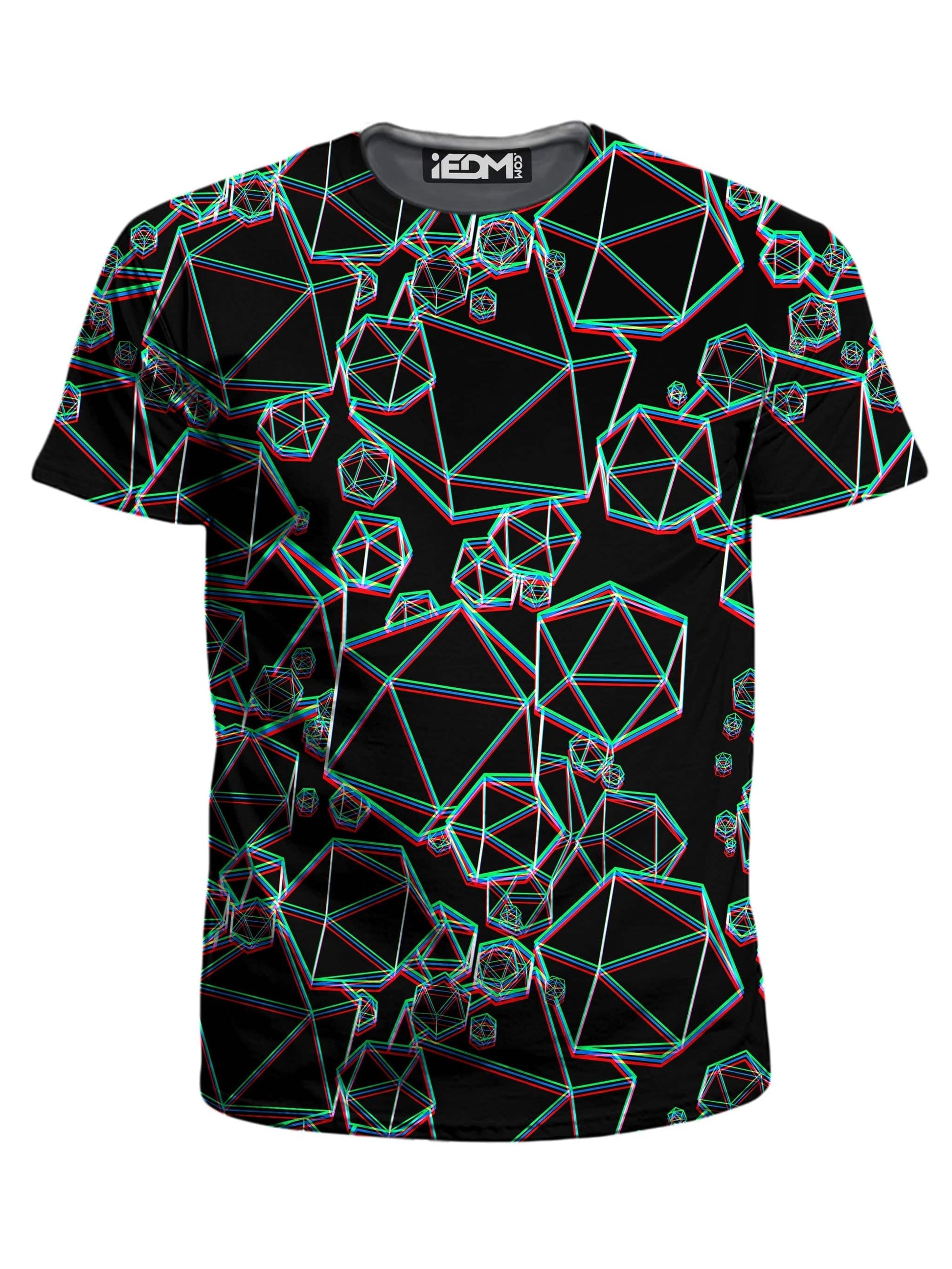 Icosahedron Madness Glitch T-Shirt and Joggers Combo, Yantrart Design, | iEDM
