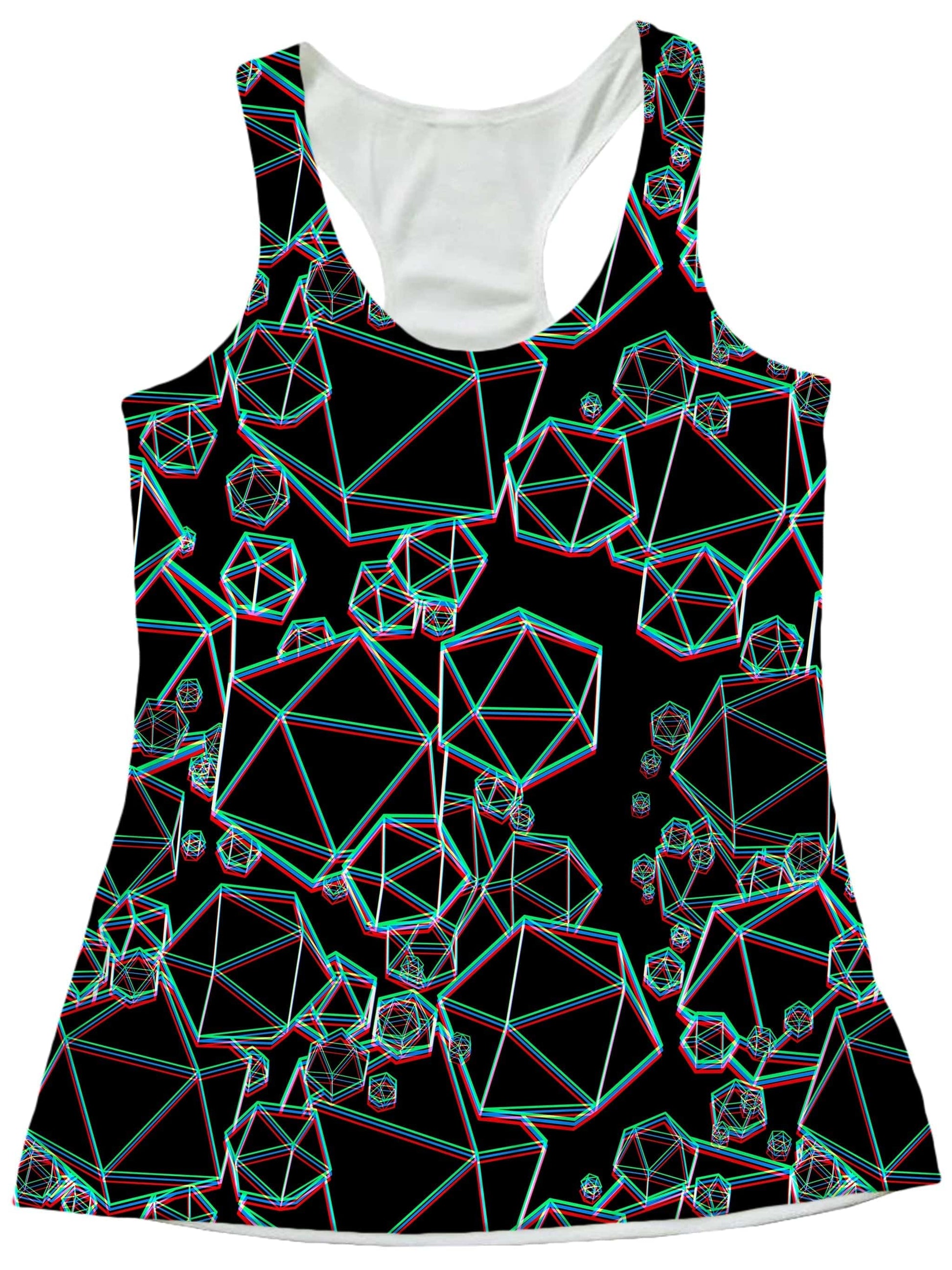 Icosahedron Madness Glitch Women's Tank, Yantrart Design, | iEDM