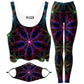 Man Trip Crop Top and Leggings with PM 2.5 Face Mask Combo, Yantrart Design, | iEDM