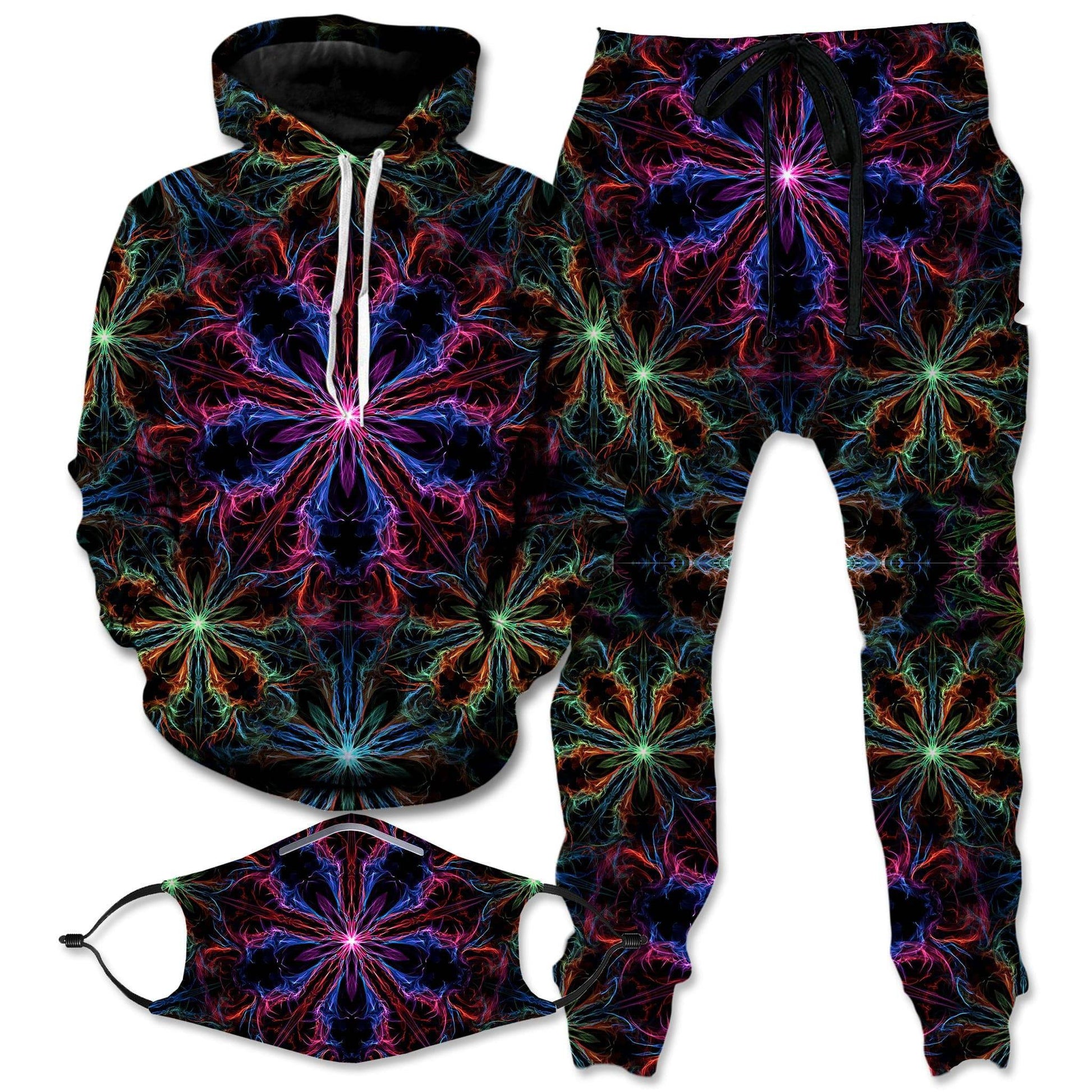 Man Trip Hoodie and Joggers with PM 2.5 Face Mask Combo, Yantrart Design, | iEDM