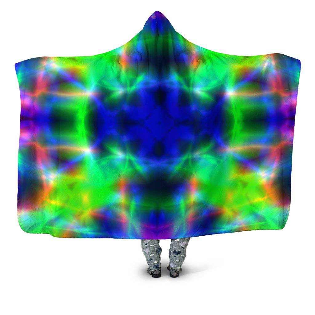 Nuclear Melt Tie-Dye Hooded Blanket, Yantrart Design, | iEDM