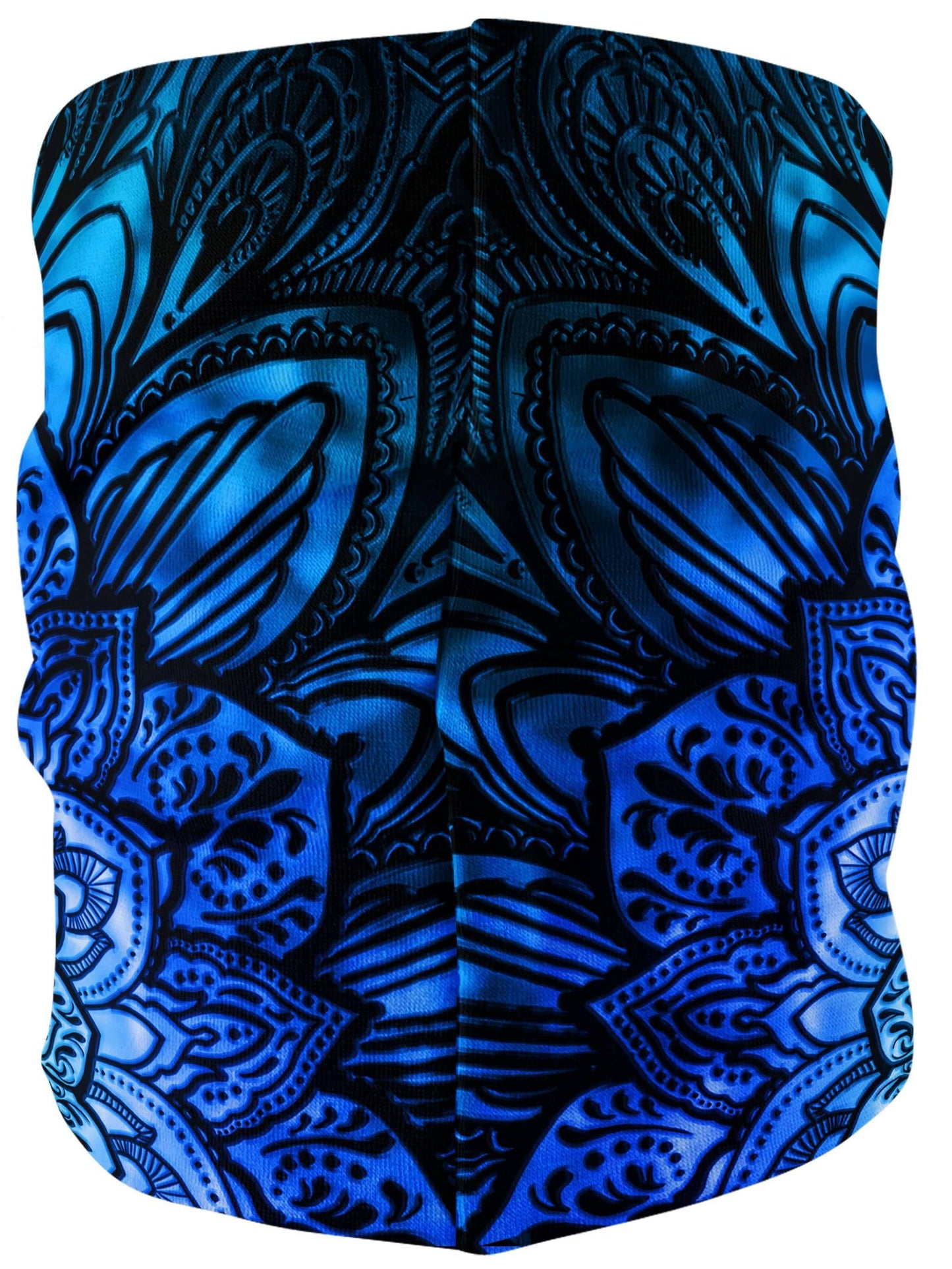 Ornate Mandala Blue Bandana Mask, Yantrart Design, | iEDM