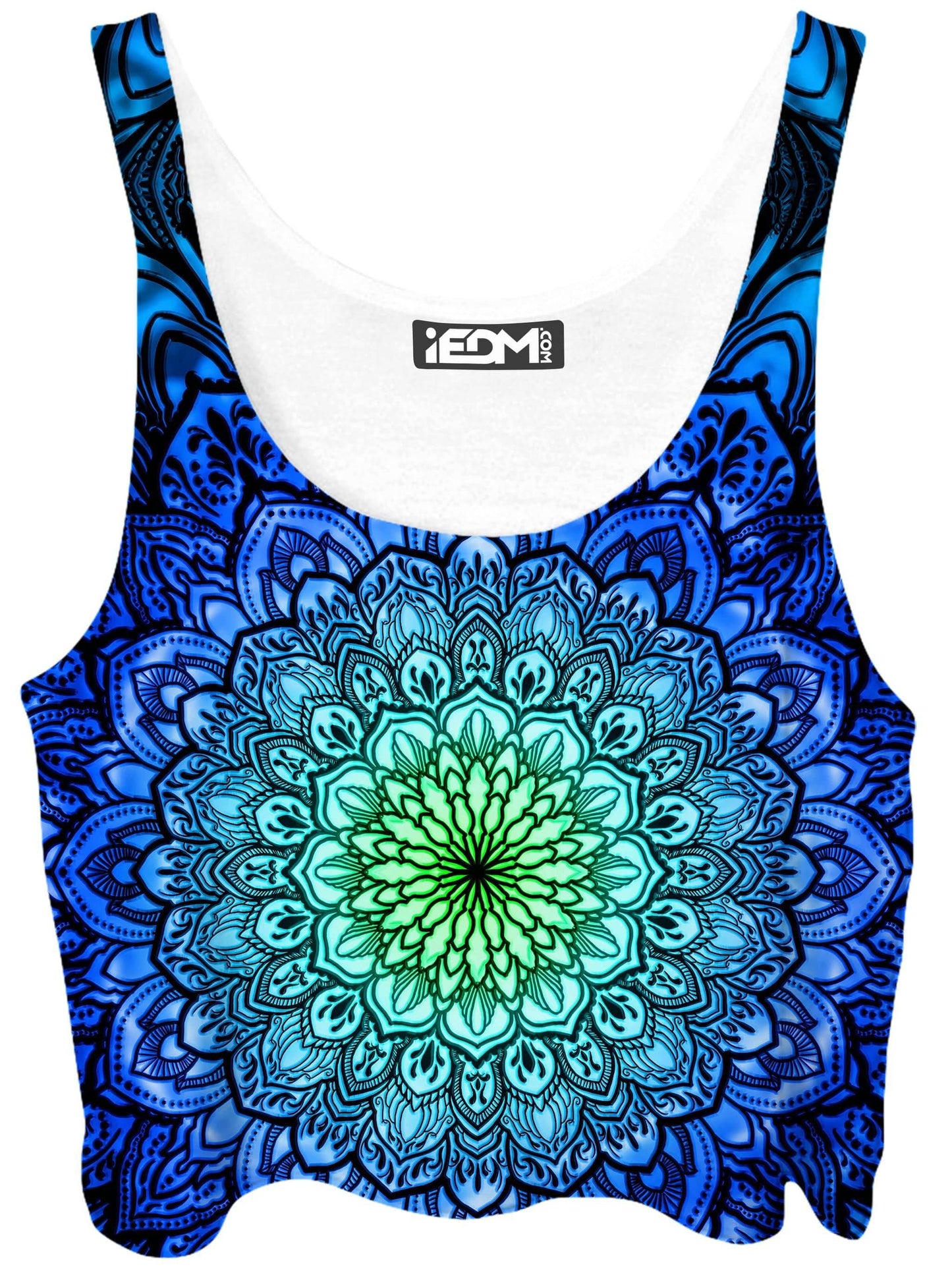 Ornate Mandala Blue Crop Top, Yantrart Design, | iEDM
