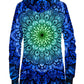 Ornate Mandala Blue Hoodie Dress, Yantrart Design, | iEDM