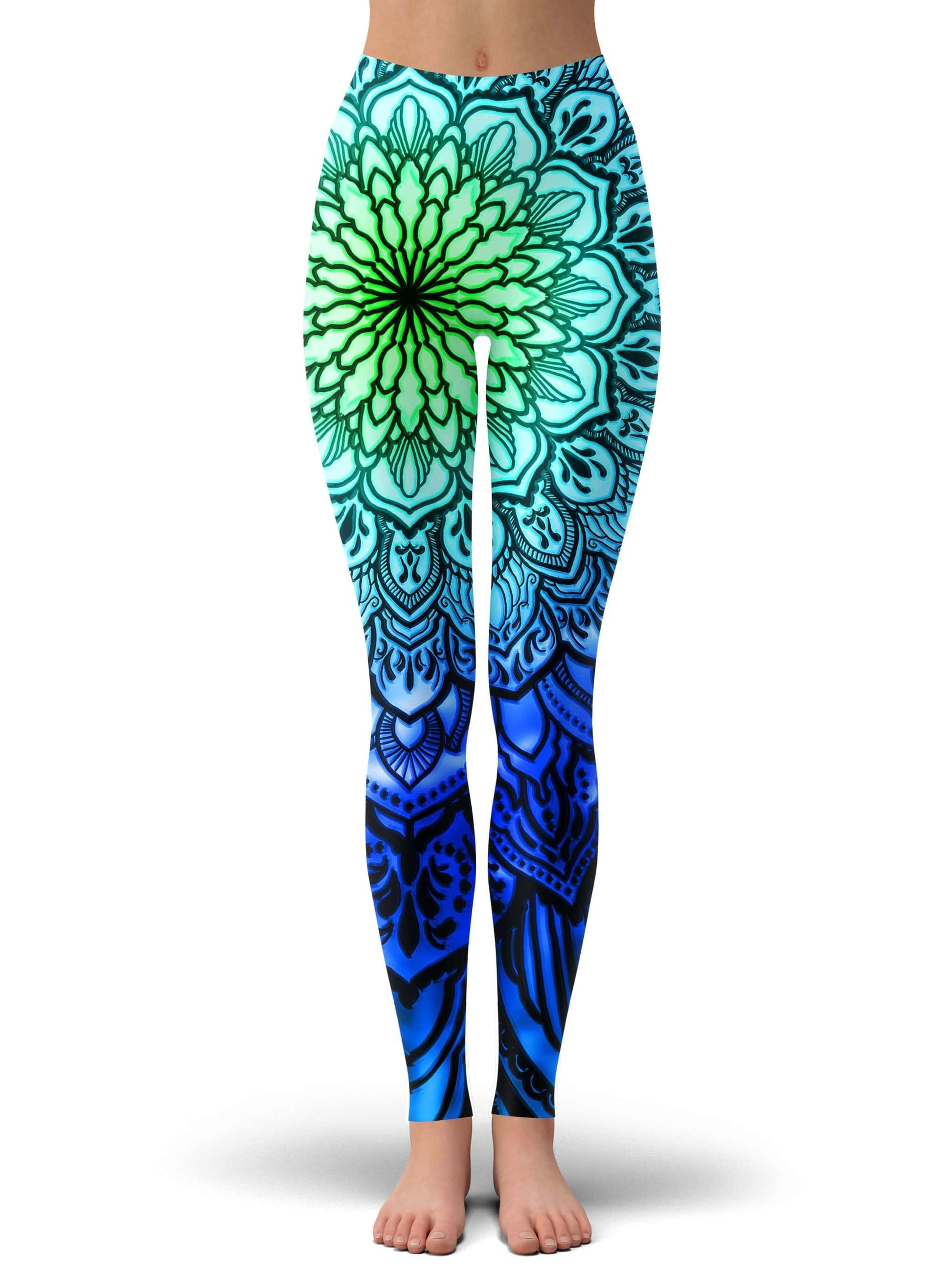 Ornate Mandala Blue Leggings, Yantrart Design, | iEDM