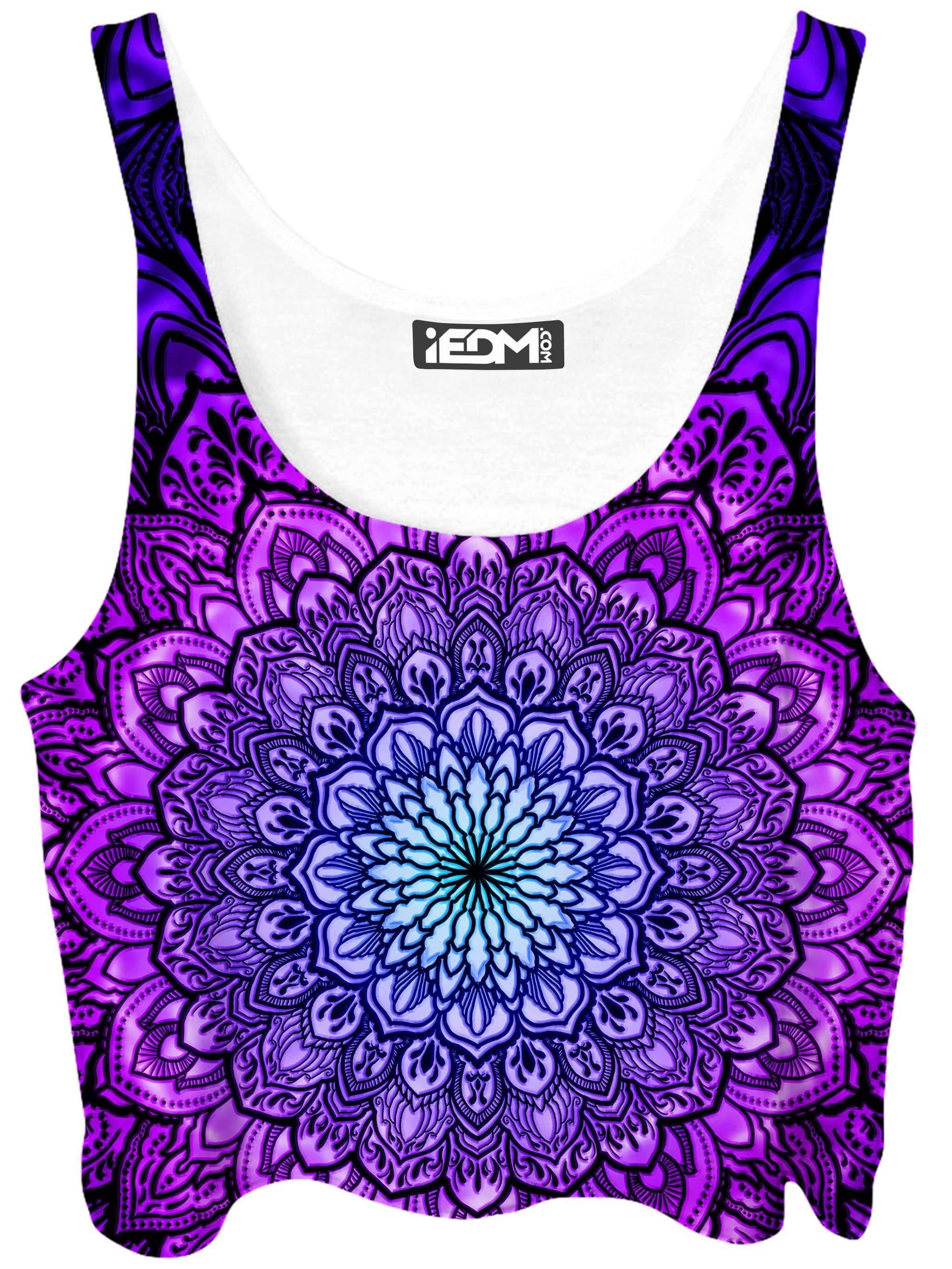 Ornate Mandala Purple Crop Top, Yantrart Design, | iEDM