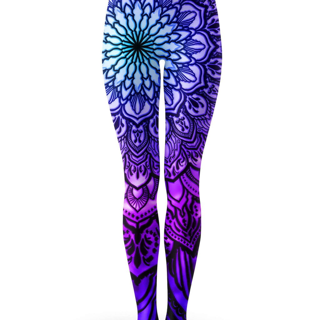 Ornate Mandala Purple Leggings, Yantrart Design, | iEDM