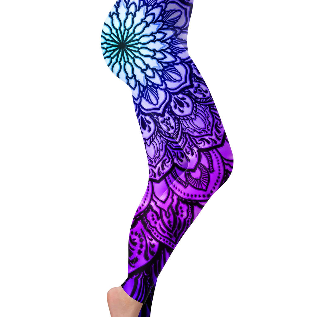 Ornate Mandala Purple Leggings, Yantrart Design, | iEDM