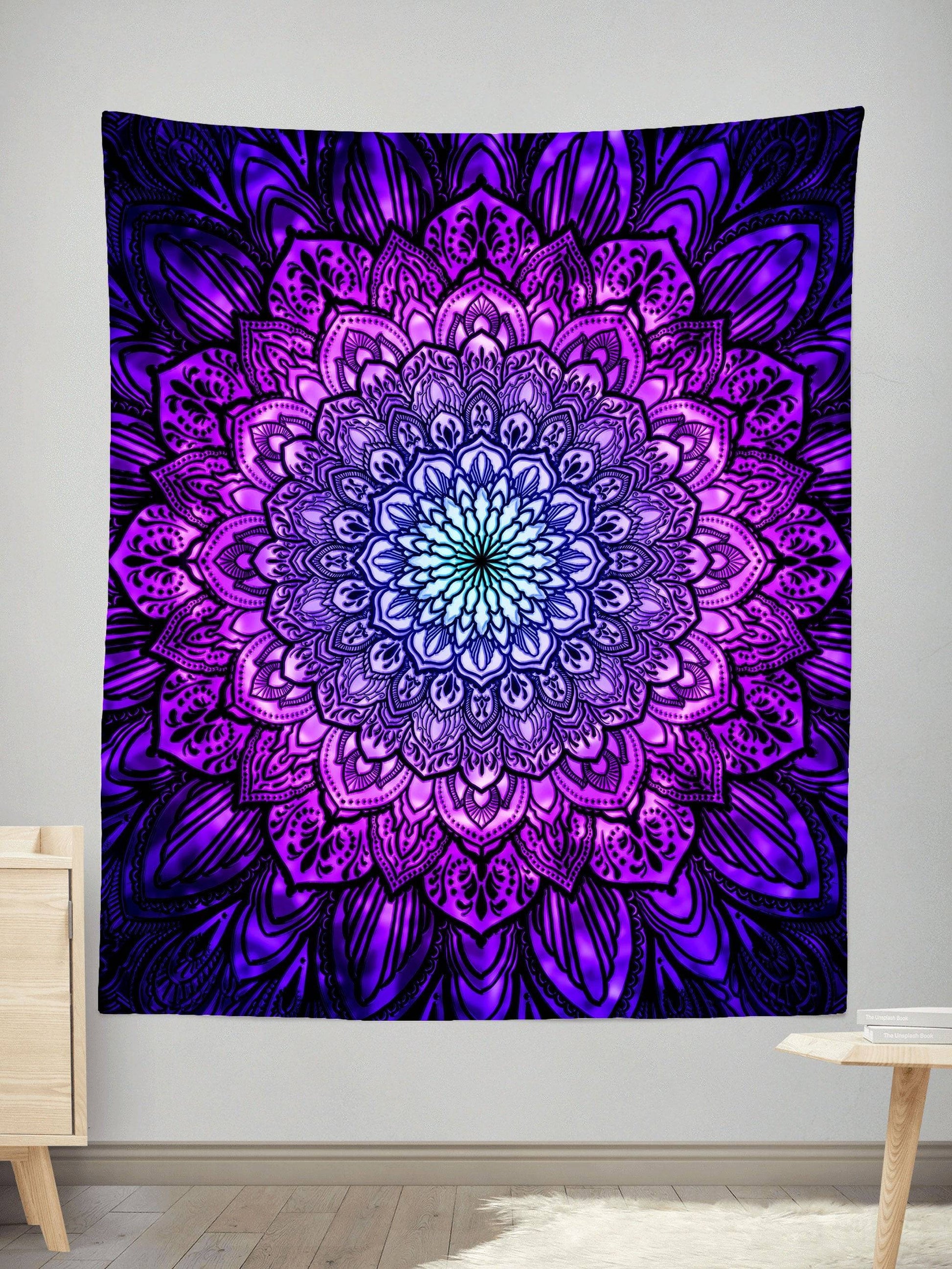 Ornate Mandala Purple Tapestry, Yantrart Design, | iEDM