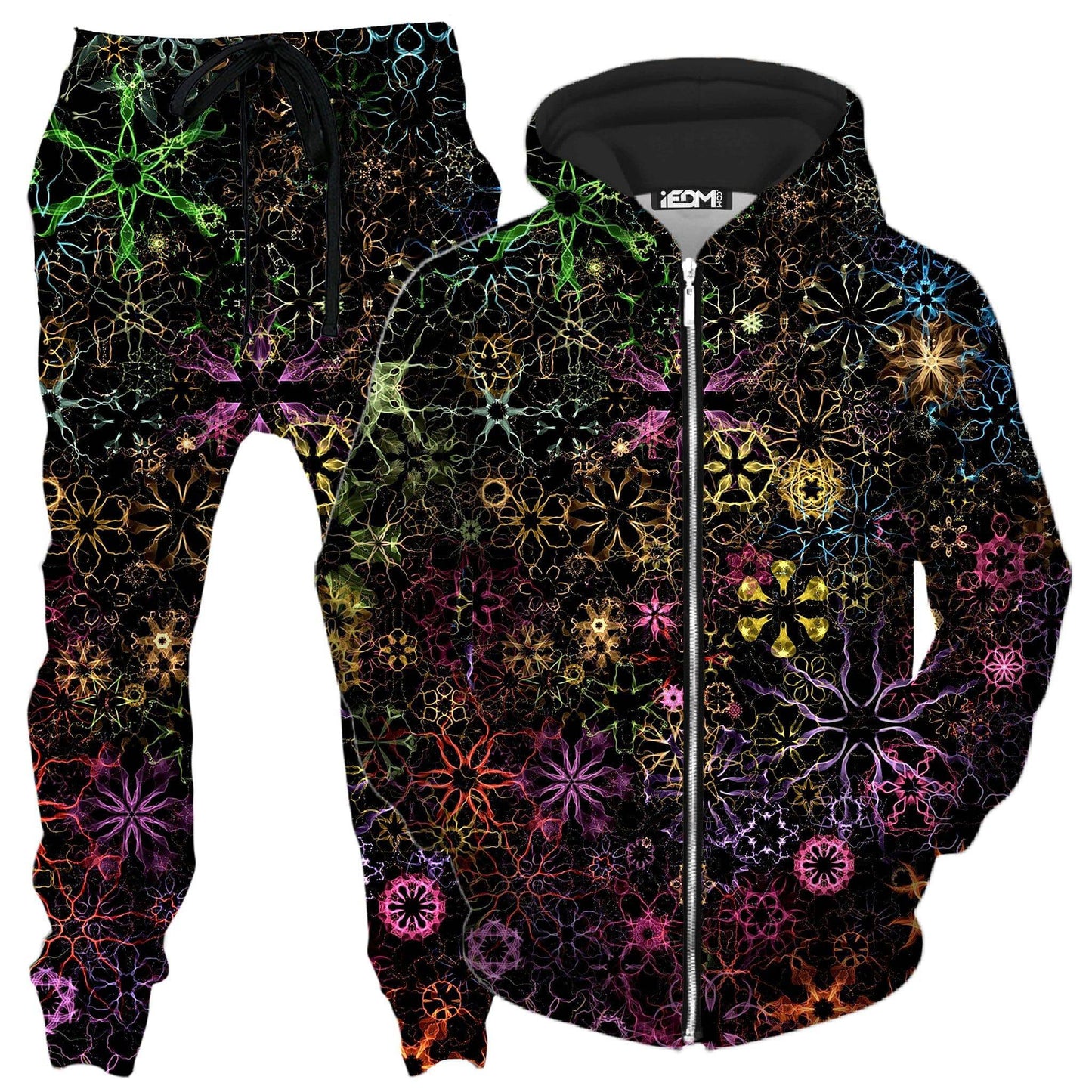 Psy Constellation Zip-Up Hoodie and Joggers Combo, Yantrart Design, | iEDM
