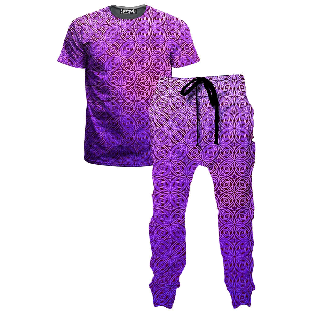 Psy Mosik Magenta T-Shirt and Joggers Combo, Yantrart Design, | iEDM