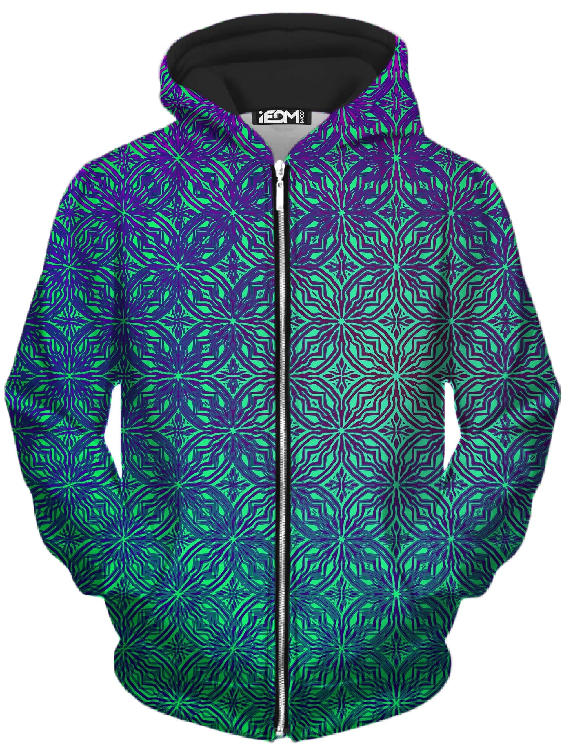 Psy Mosik Sea Zip-Up Hoodie and Joggers Combo, Yantrart Design, | iEDM