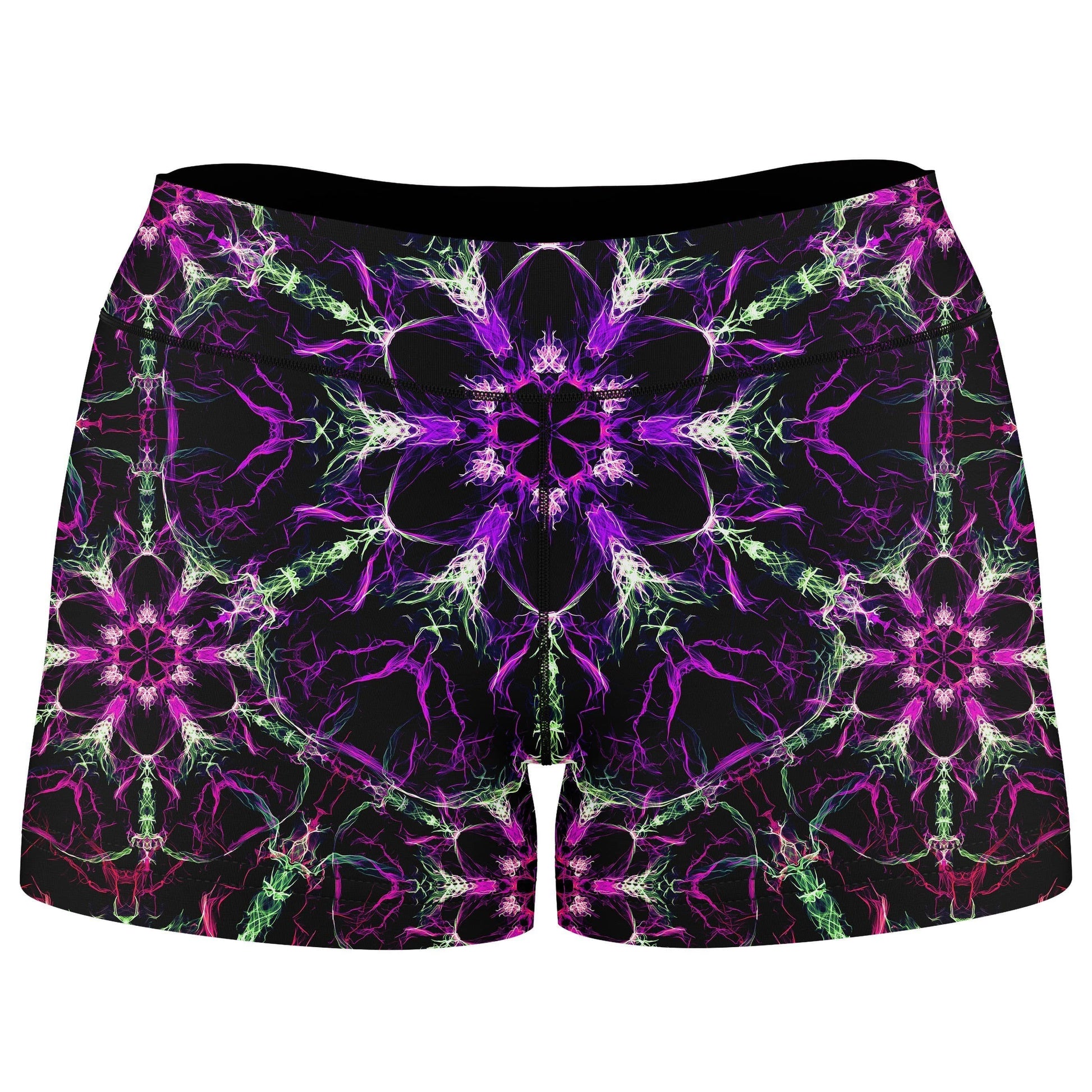 Psyched High-Waisted Women's Shorts, Yantrart Design, | iEDM