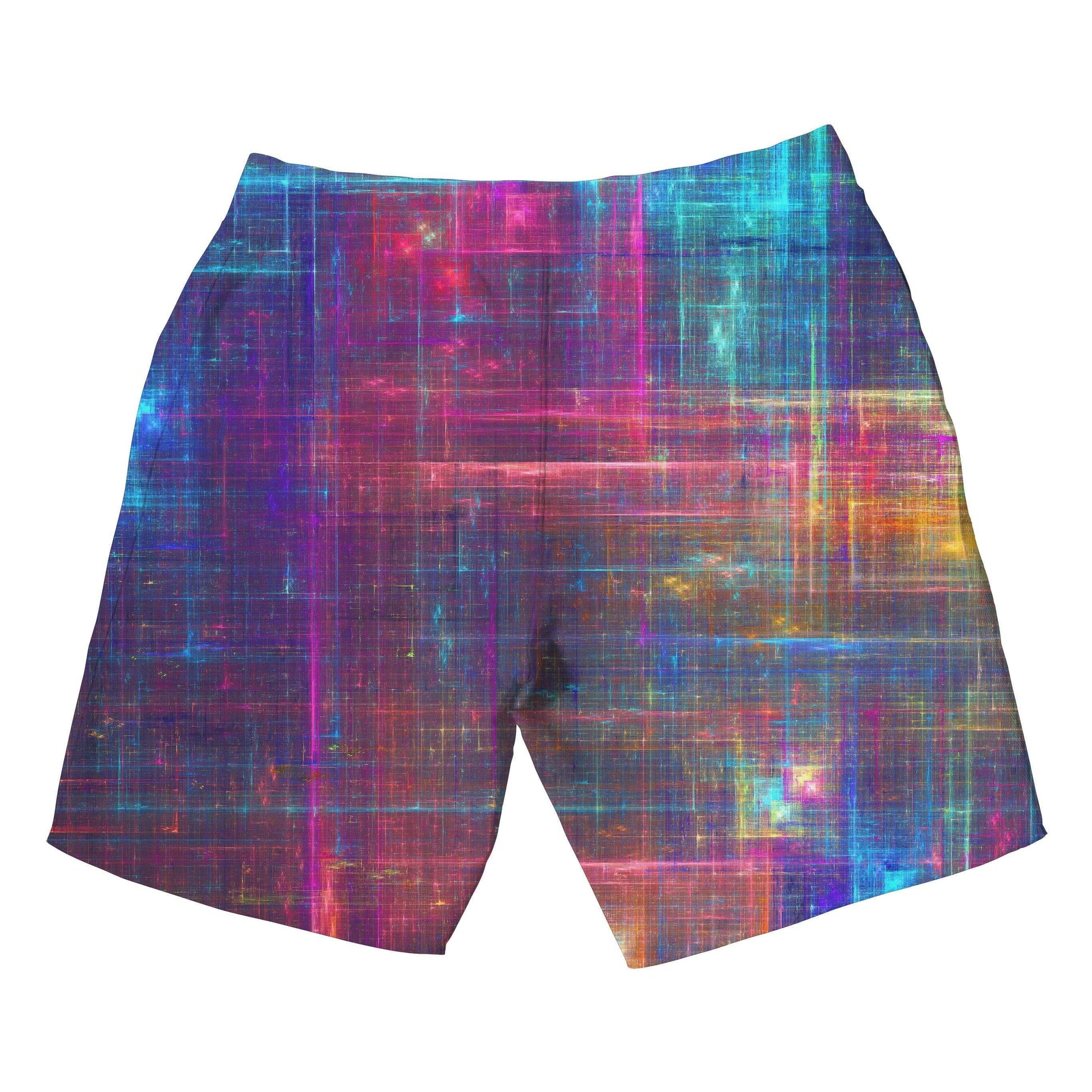 Psychedelic Matrix Rainbow Cloud Shorts, Yantrart Design, | iEDM
