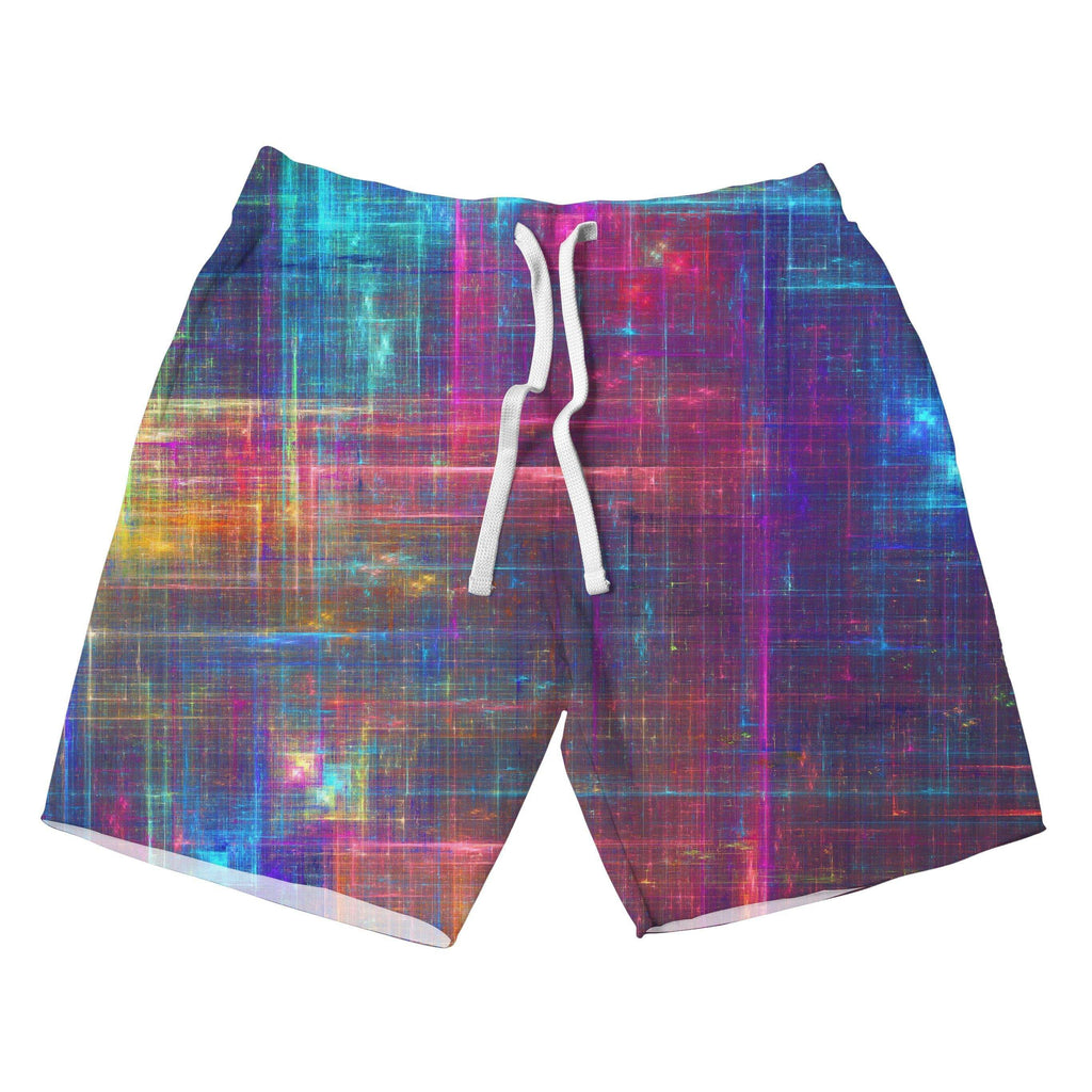 Psychedelic Matrix Rainbow Cloud Shorts, Yantrart Design, | iEDM