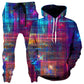 Psychedelic Matrix Rainbow Hoodie and Joggers Combo, Yantrart Design, | iEDM