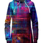 Psychedelic Matrix Rainbow Hoodie Dress and Leggings Combo, Yantrart Design, | iEDM