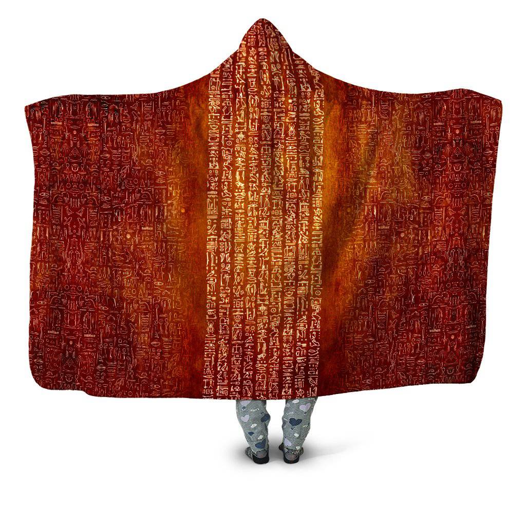 Time Warp Hieroglyph Hooded Blanket, Yantrart Design, | iEDM